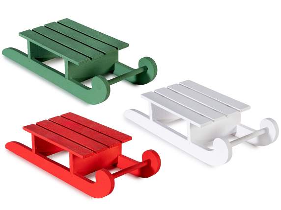 Slitta in legno colorato