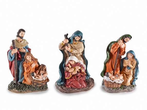 Presepe in resina colorata da appoggiare