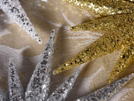 Stella glitterata effetto vetro da appendere