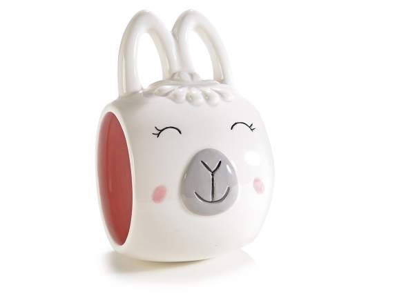 Tazza in ceramica 450 ml Lama con manico a forma di orecchie