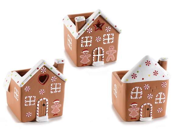 Vasetto a casetta di Pan di zenzero in ceramica