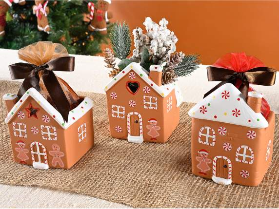 Vasetto a casetta di Pan di zenzero in ceramica