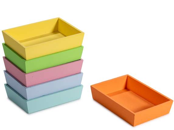 Mini vassoio - cassetta in legno colorato