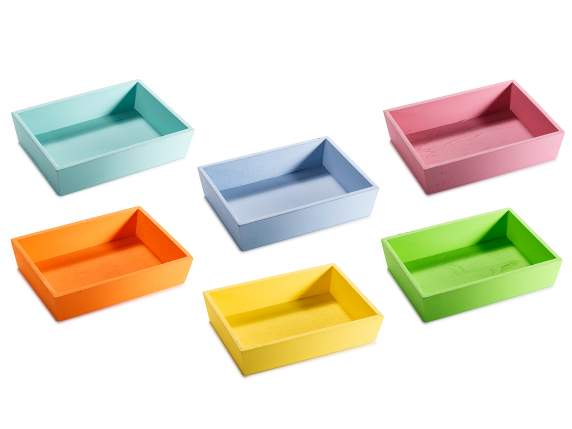 Mini vassoio - cassetta in legno colorato