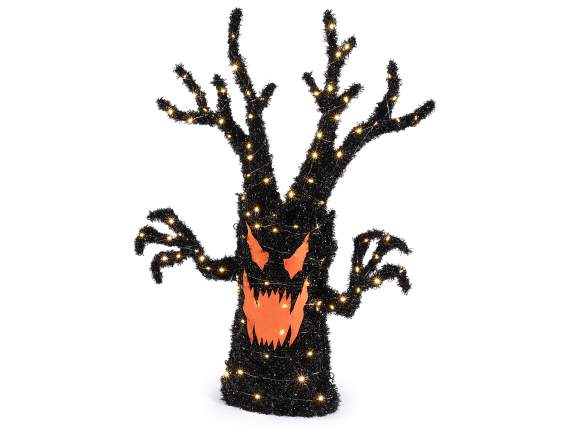 Albero stregato con anima in metallo e luci LED