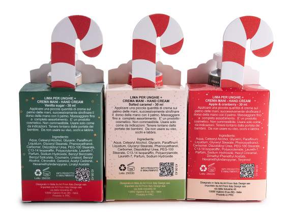 Coffret cadeau de Noël avec crème pour les mains 30 ml et li