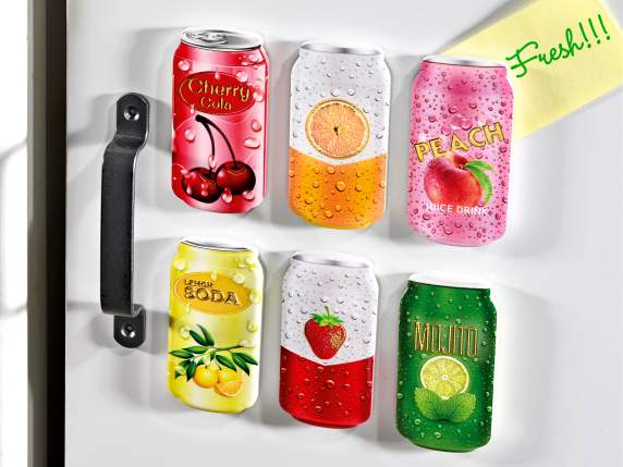 Imán de cerámica para latas con detalles en relieve dorado