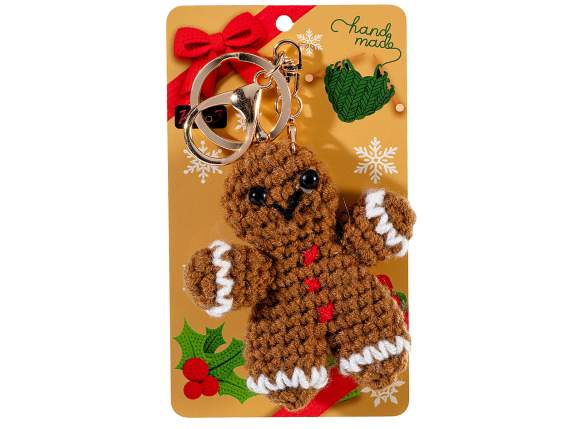 Llavero de crochet con motivo navideño