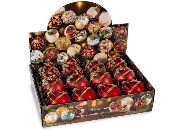 Bola de cristal abatible con decoraciones en relieve