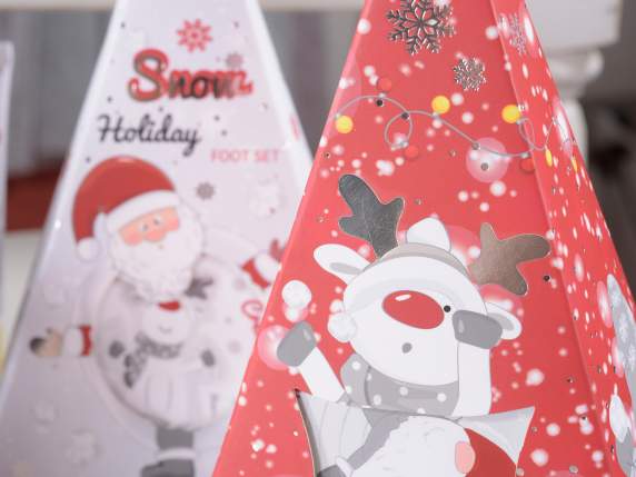 Caja de regalo Snow Holiday, crema para pies y calcetines
