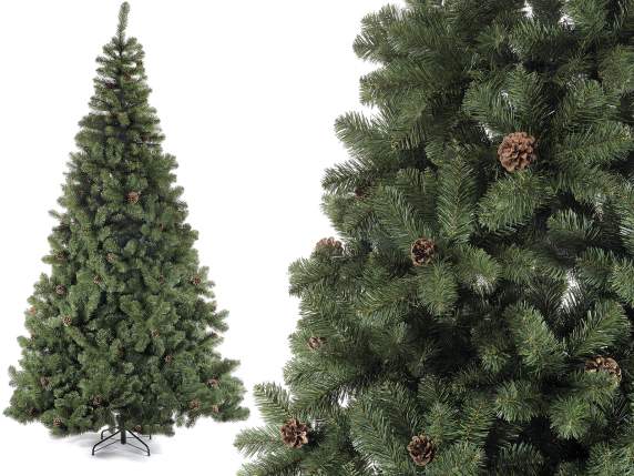 Pino navideño de álamo temblón con piñas H290 con 1830 ramas