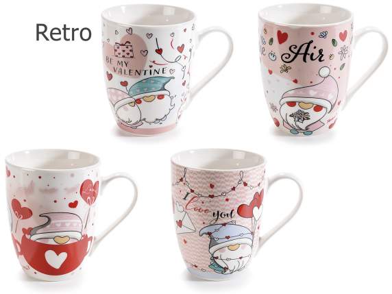 Taza de porcelana Gnomos enamorados en conf. regalo