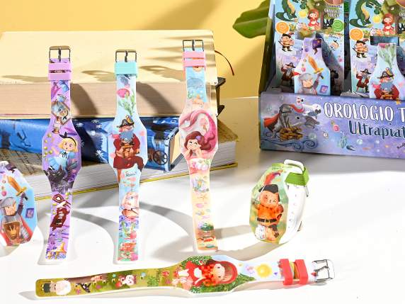 Montre numérique en silicone pour enfants avec carte