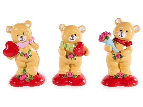 Ours en peluche en résine amoureux - 50  de réduction