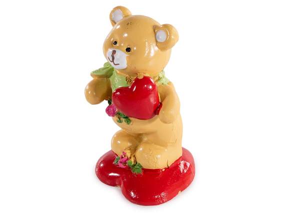 Ours en peluche en résine amoureux - 50  de réduction