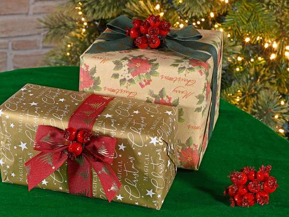 Boabă roșie artificială cu tulpină modelabilă