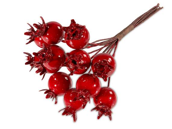 Boabă roșie artificială cu tulpină modelabilă