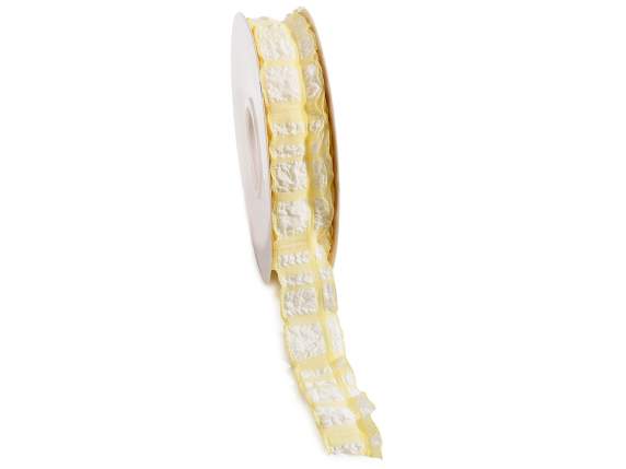 Panglica din material textil de 25 mm efect ondulat