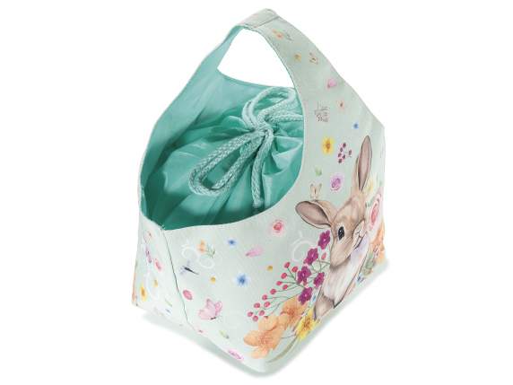 Sac à main - panier en toile avec sac intégré et poignée
