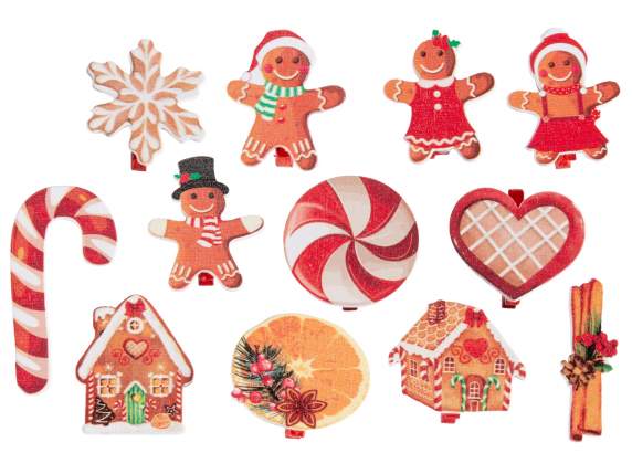 Pièce 288 Décoration de Noël en pain dépices avec pinces