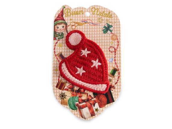 Pince à cheveux tricotée de Noël avec présentoir