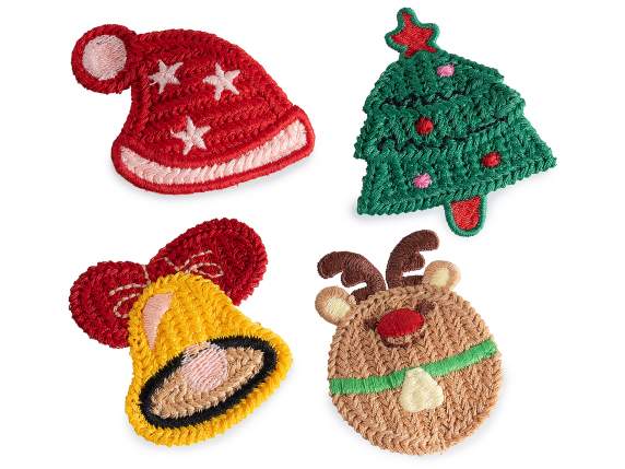 Pince à cheveux tricotée de Noël avec présentoir