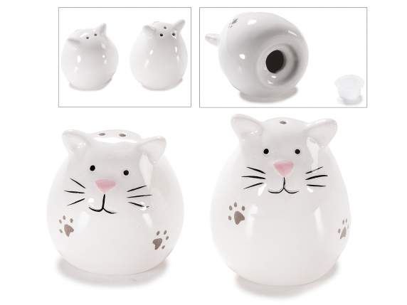 Set de sare si piper pisicuta ceramica