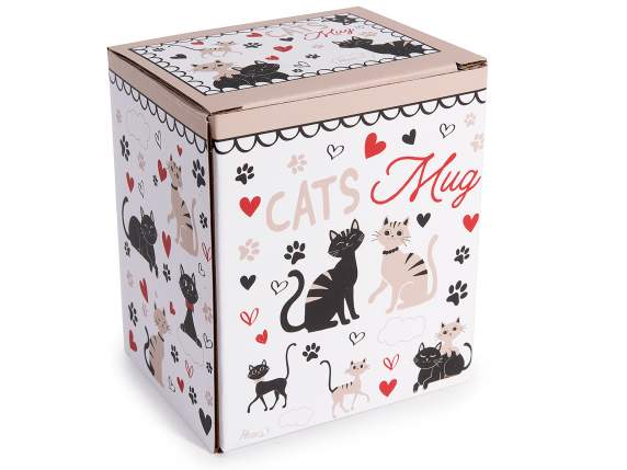 Mug porcelaine de 350 ml avec anse en forme de queue de chat