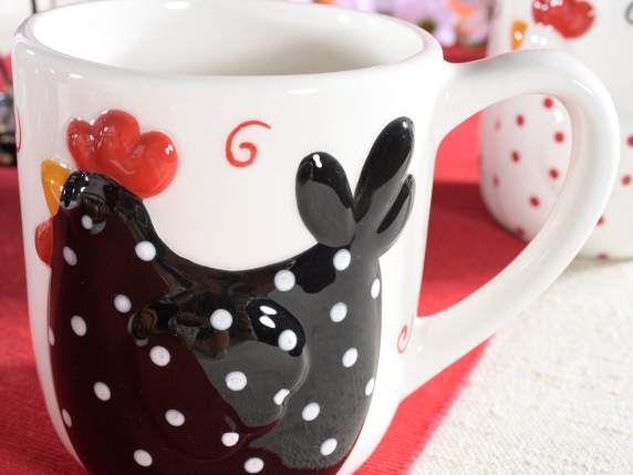 Ceramic mug with embossed polka dot gurnard