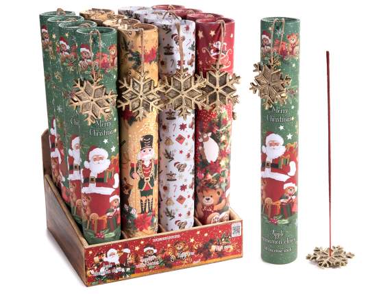 Pack tubulaire de 30 bâtons dencens avec porte-encens en mé