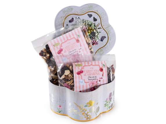 Tisane froide 40g en boîte en forme de fleur
