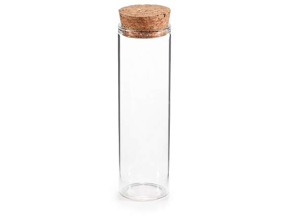 Provetta in vetro alimentare 50 ml con tappo in sughero