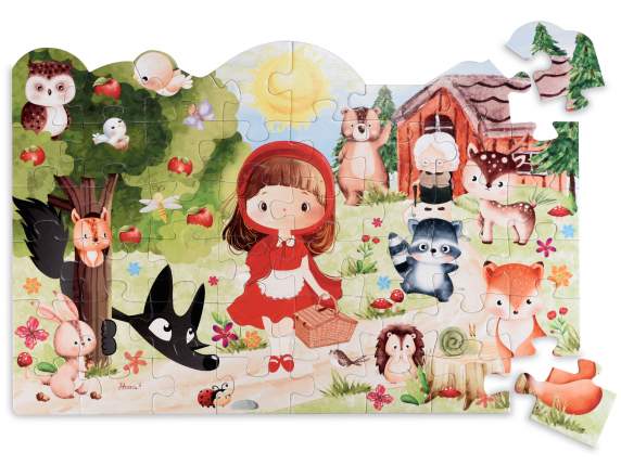 Puzzle 48 de plăci din carton cu cutie în formă