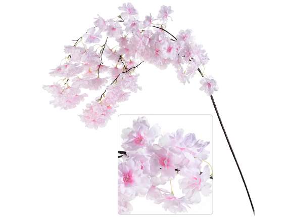 Ramo a cascata di fiori di ciliegio artificiali in stoffa