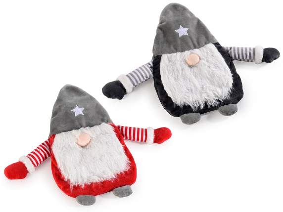 Bouillotte avec doublure en tissu doux gnome