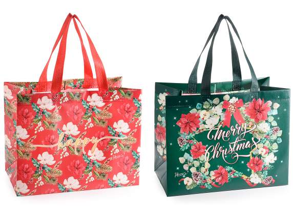 Sac en tissu non tissé 13L avec décoration de Noël