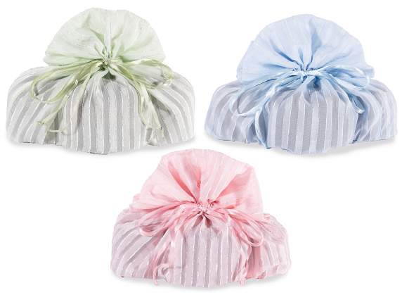 Sac Dove en tissu rayé coloré avec cordon de serrage