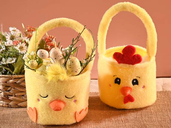 Sac en tissu avec poignée poussin et poule