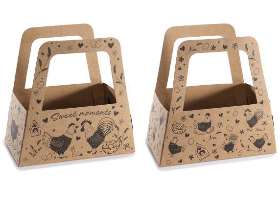 Sac - enveloppe en papier kraft avec imprimé poulet