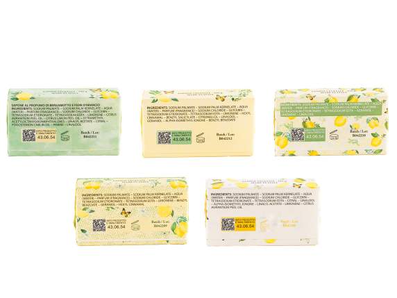 Savon végétal 150 g sans colorants, motif citron