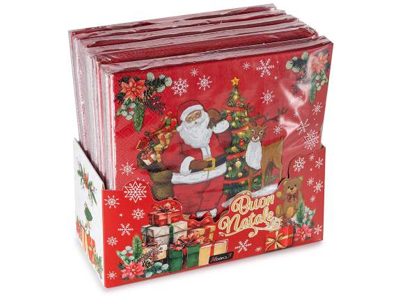 Paquet de 20 serviettes en papier à motifs de Noël