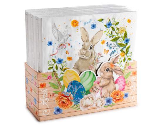 Paquet de 20 serviettes en papier à motifs de Pâques