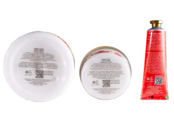 Set cadou brad de Craciun din metal cu 3 produse pentru corp