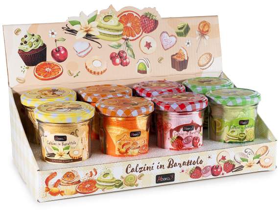 Set cadou de șosete cu tematică de fructe într-un borcan de