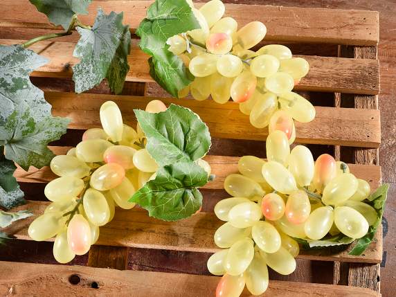 Ciorchine de struguri albi decorative artificiale