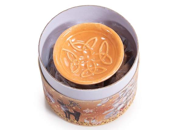 Set de Craciun cu 30 de conuri de tamâie cu suport ceramic