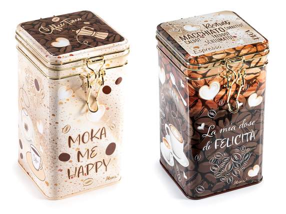 Tarro de metal para alimentos con cierre hermético