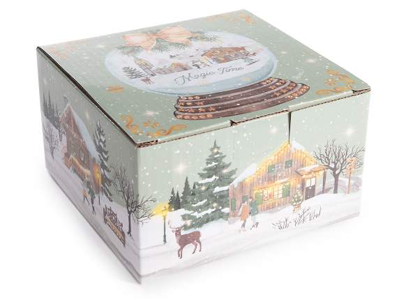 Tasse à thé en porcelaine de Noël 250 ml avec soucoupe
