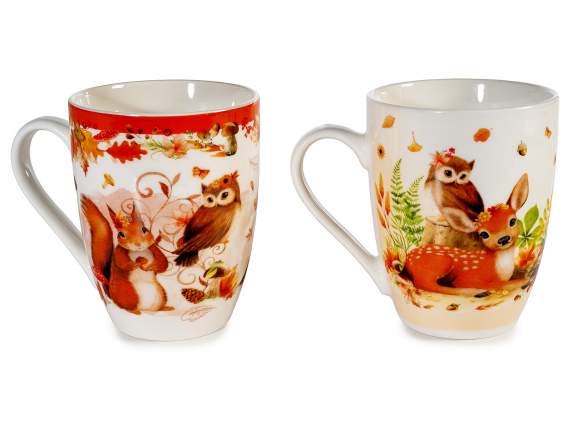 Mug en porcelaine de 300 ml à décor animalier