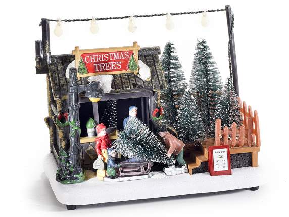 Tienda de árboles de Navidad con luces LED